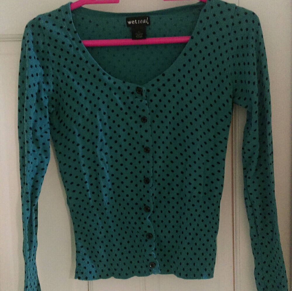 SOLD Wet Seal Teal Cardigan